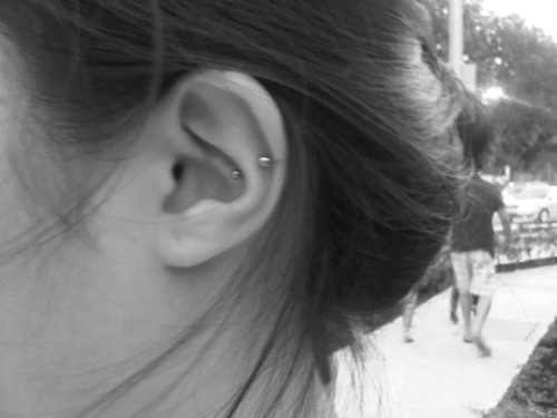 Snug Piercing Black And White Picture For Girls