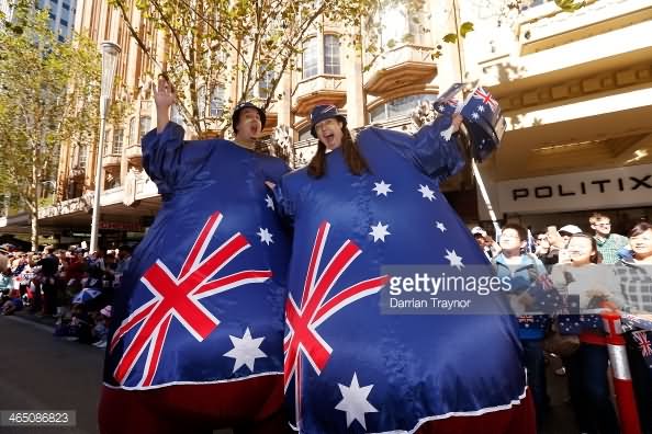 Street Performers Take Part In Australia Day Parade