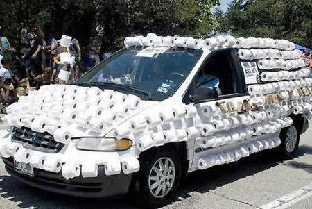Toilet Paper Funny Van