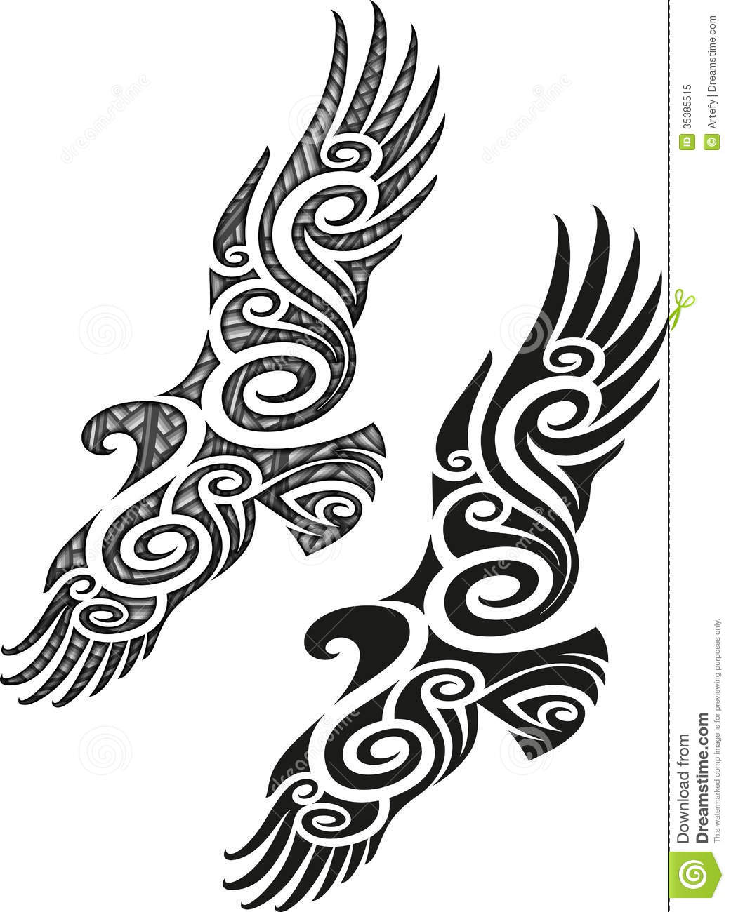 Tribal Maori Eagle Tattoo Design