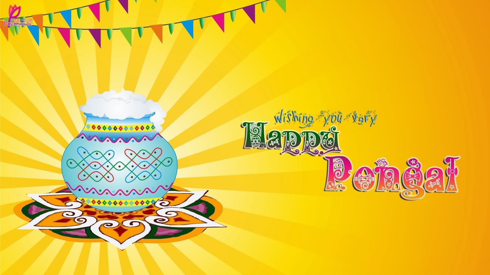 Wishing You Very Happy Pongal Greetings Wallpaper