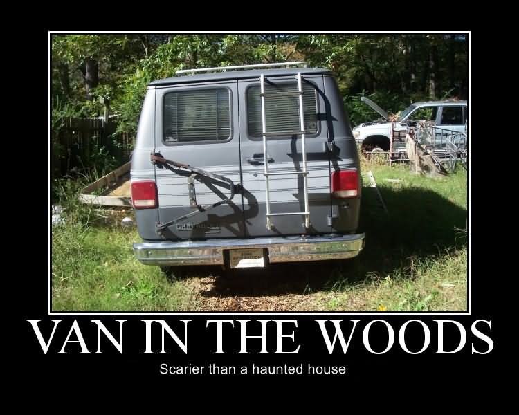 Van In The Woods Funny Van Poster