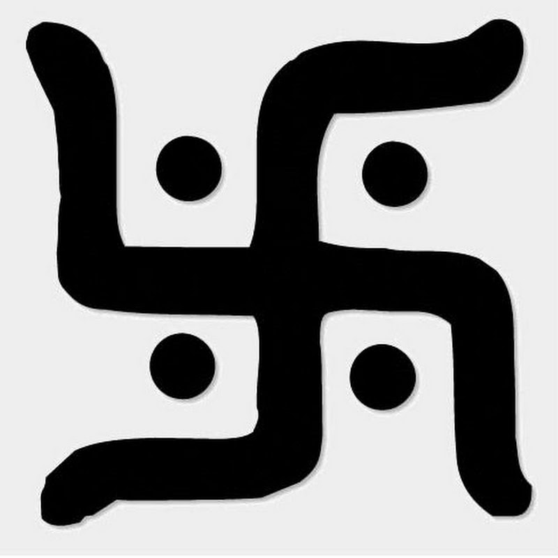Amazing Silhouette Swastika Hinduism Tattoo Design