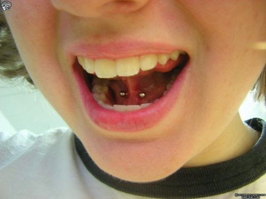 Amazing Silver Barbell Web Piercing Picture