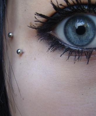 Beautiful Eye Piercing With Silver Studs