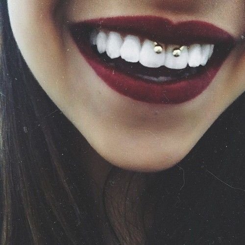 Beautiful Girl Have Smiley Piercing Picture