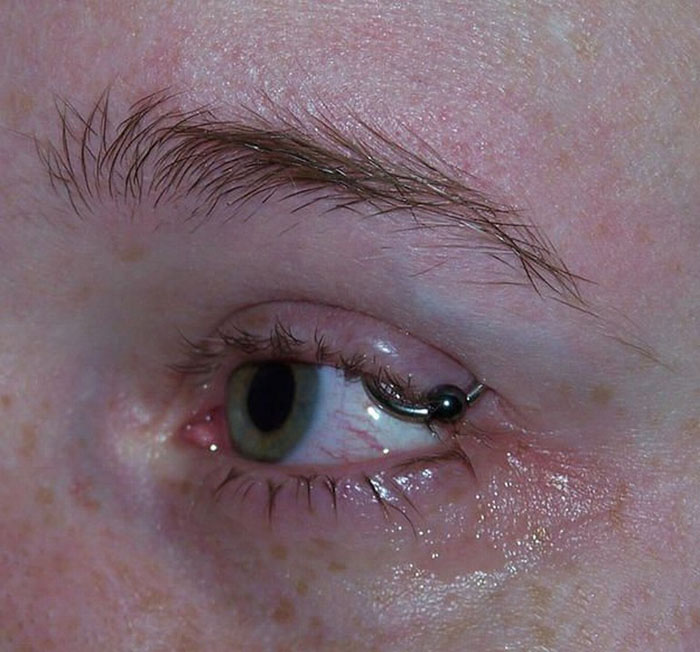 Closeup Image Of Eye Piercing For Men