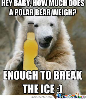 Drunk Polar Bear Funny Picture