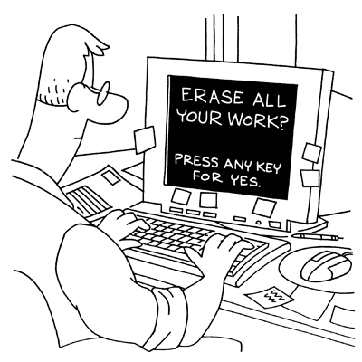 Erase All Your Work Press Any Key For Yes Funny Computer