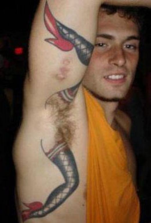 Funny Arm Pit Tattoo Design