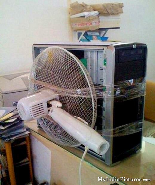 Funny Computer CPU Fan Cooling System