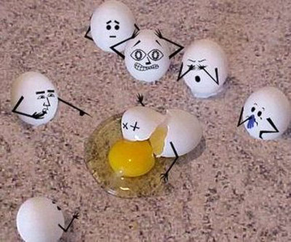 Funny Easter Broken Eggs