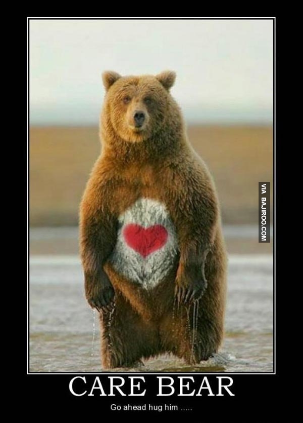 Funny Polar Bear With Painted Heart