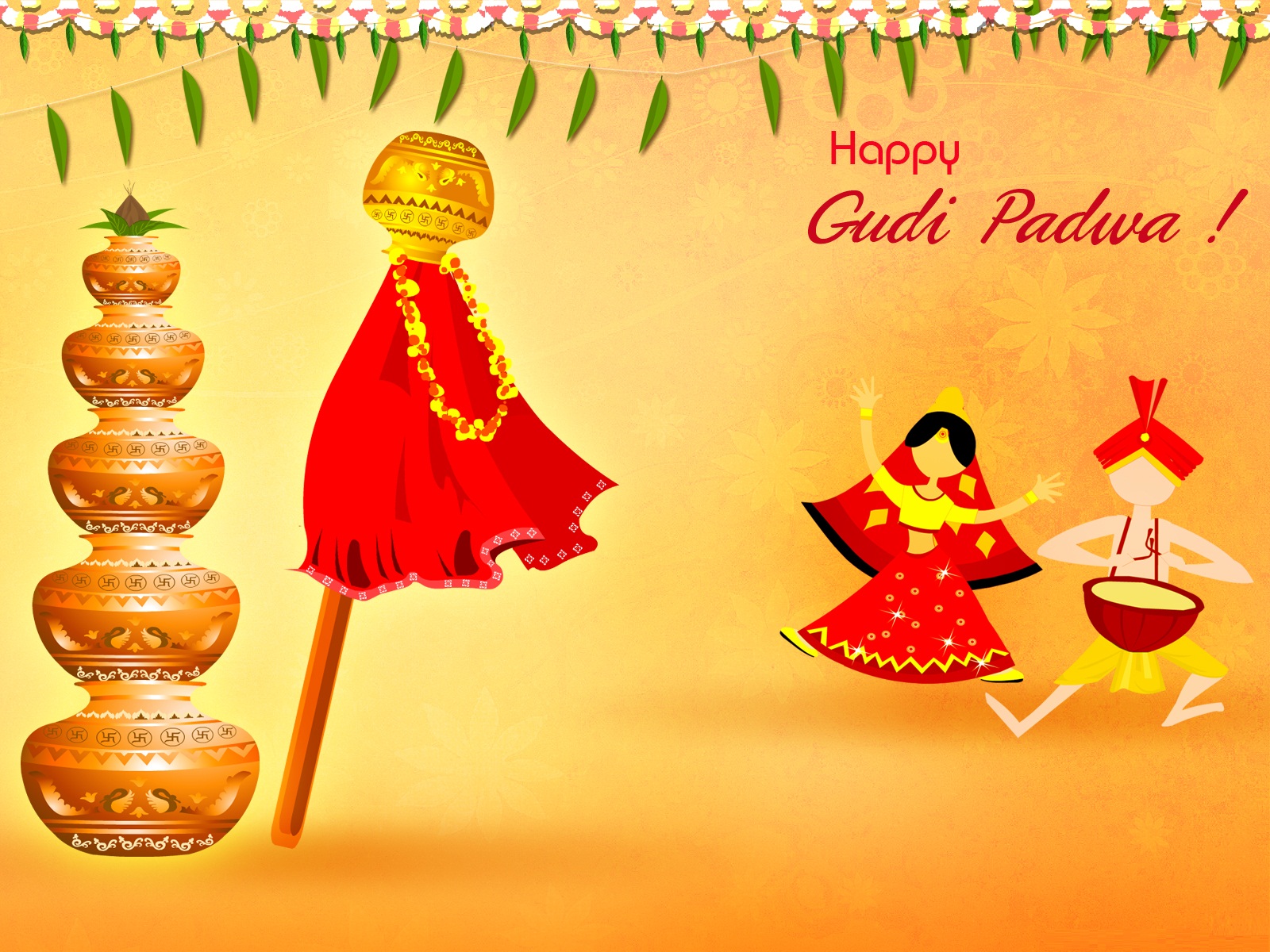 Happy Gudi Padwa Wishes Wallpaper