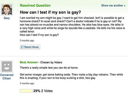 I Am Worried My Might Be Gay Funny Yahoo Question Answer Picture