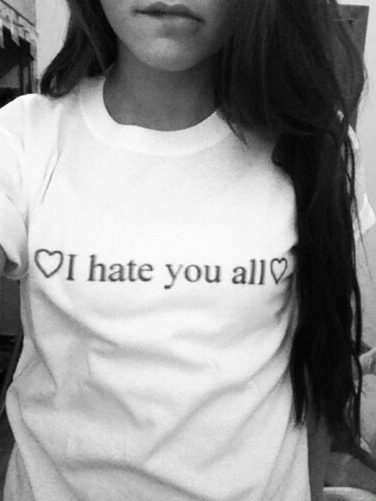 I Hate You All Girl's Tshirt Picture