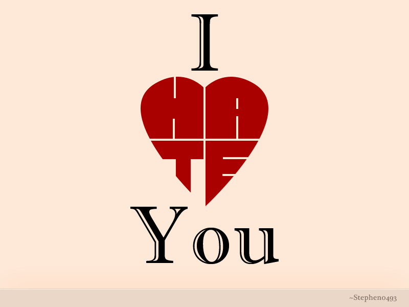 I Hate You Heart Picture For Facebook