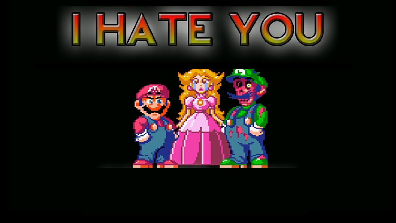 I Hate You Mario Game Picture