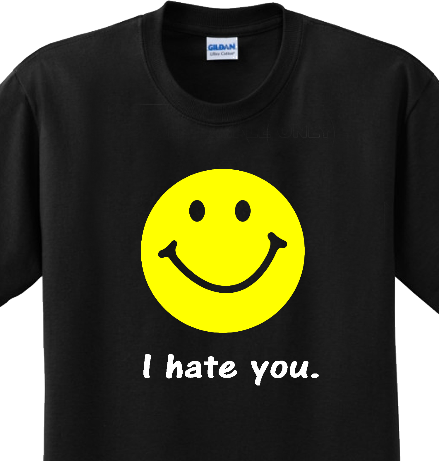 I Hate You Smiley Tshirt Picture