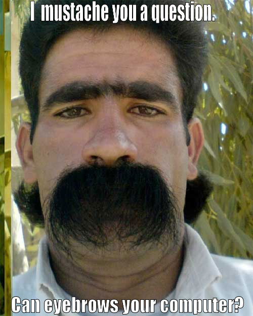 I Mustache You A Question Funny Hairy Meme
