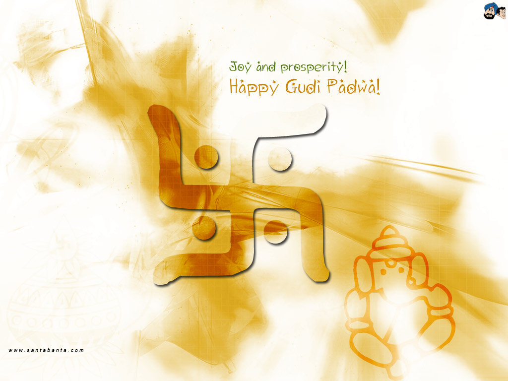 Joy And Prosperity Happy Gudi Padwa Wallpaper