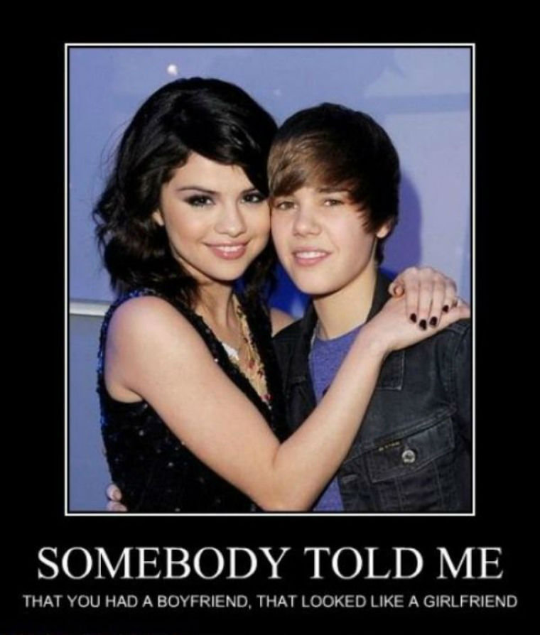 Justin Bieber And Selena Gomez Funny Girlfriend Poster