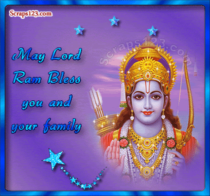 May Lord Ram Bless You And Your Family Glitter