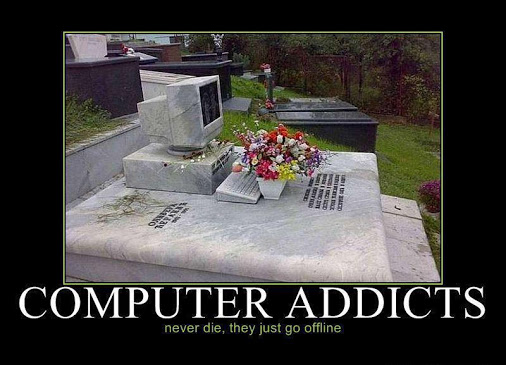 Never Die They Just Go Online Funny Computer Tombstone