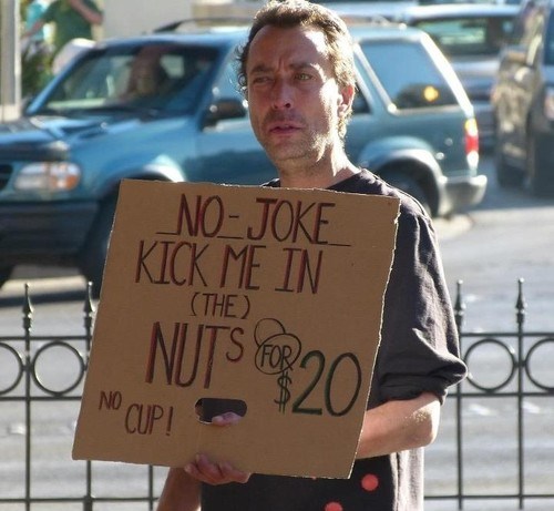 No Joke Kick Me In The Nuts Funny Picture