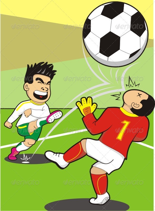 Penalty Kick Funny Clipart