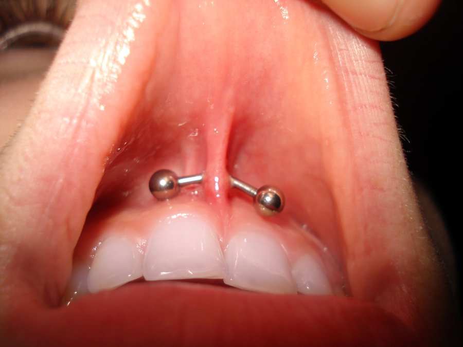 Smiley Piercing With Silver Barbell by Thenikola