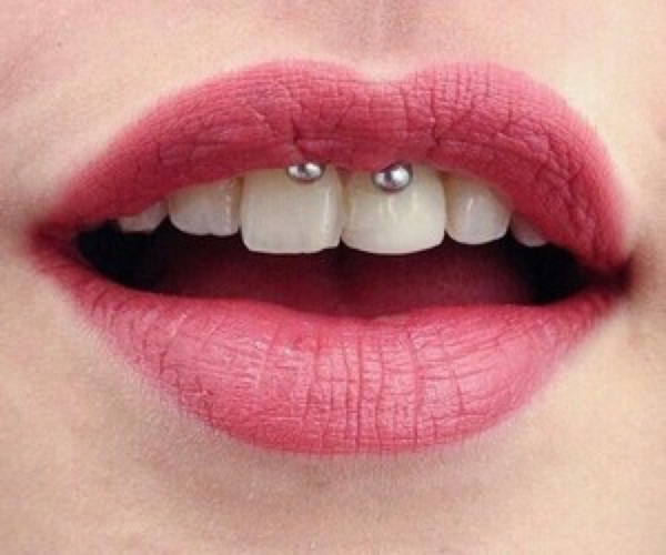 Smiley Piercing With Silver Circular Barbell