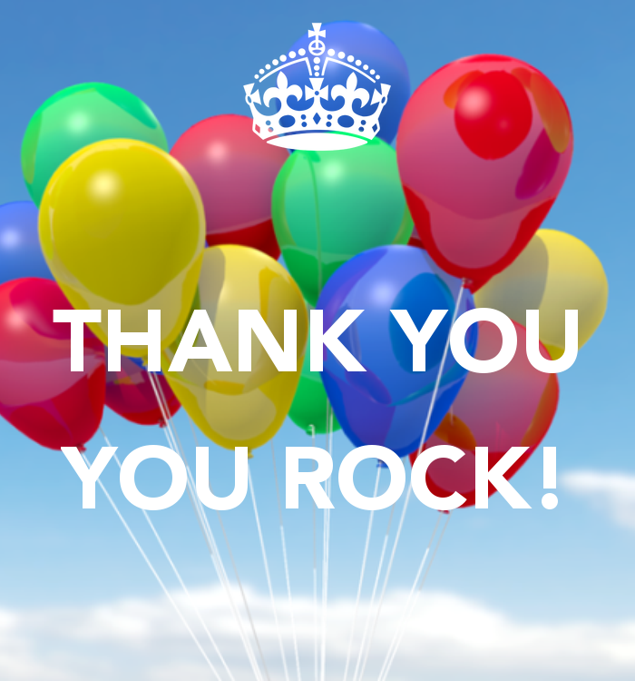Thank You Rock Colorful Balloons Picture
