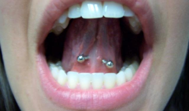 Tongue Frenulum Piercing Picture