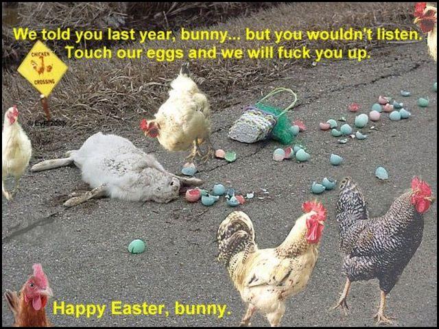 Touch Our Eggs And We Will Fuck You Up Funny Easter Picture