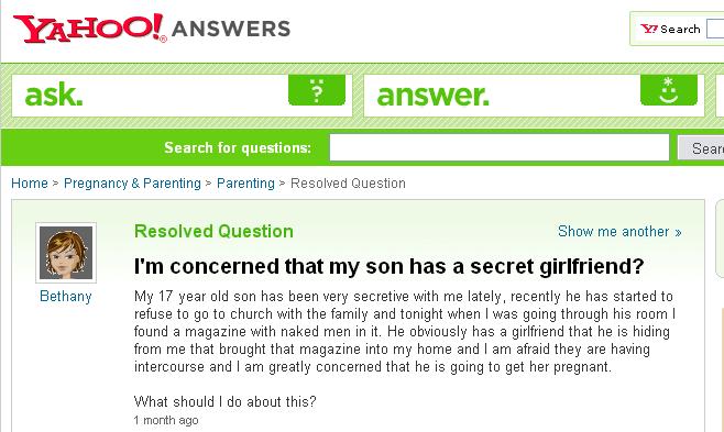 What Should I Do About This Funny Yahoo Question Answer