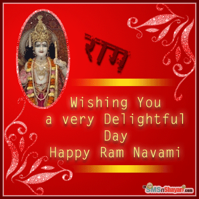 Wishing You A Very Delightful Day Happy Ram Navami Glitter