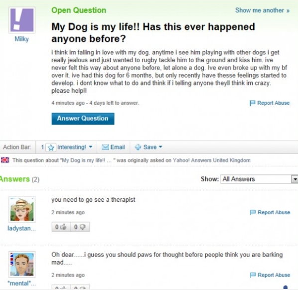 You Need To Go See A Therapist Funny Yahoo Question Answer