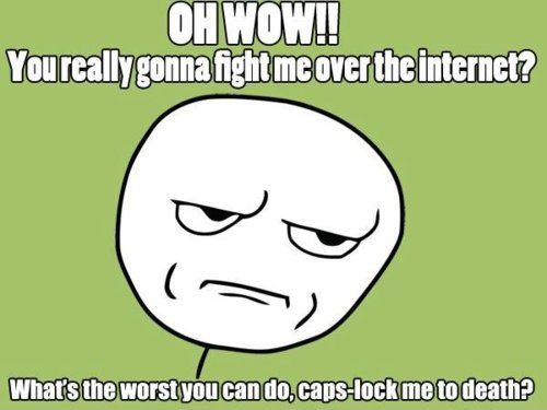 You Really Fight Me Over The Internet Funny Picture