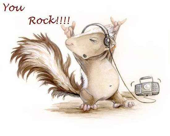 You Rock Mouse Listening Picture