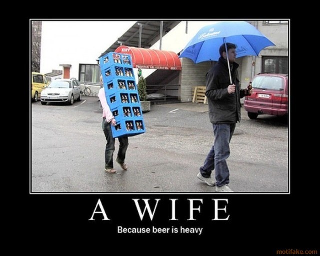 A Wife Because Beer Is Heavy Funny Beer Poster