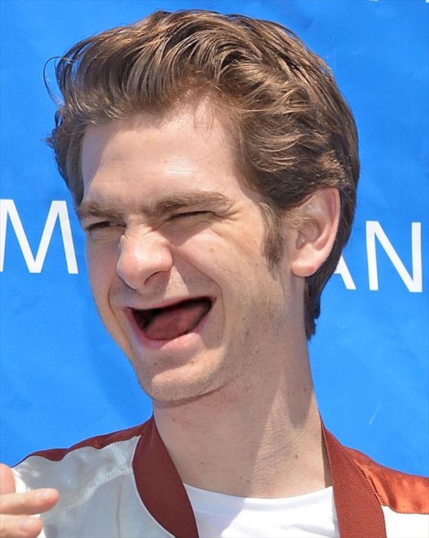 Andrew Garfield Without Teeth Funny Image