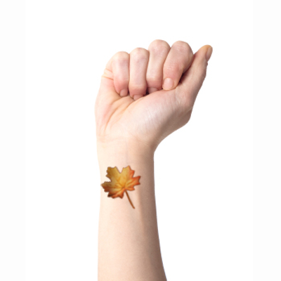 Awesome Maple Leaf Tattoo On Wrist