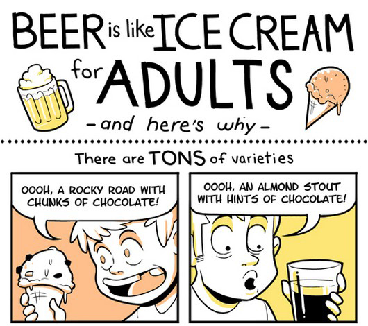 Beer Is Like Ice Cream Funny Picture
