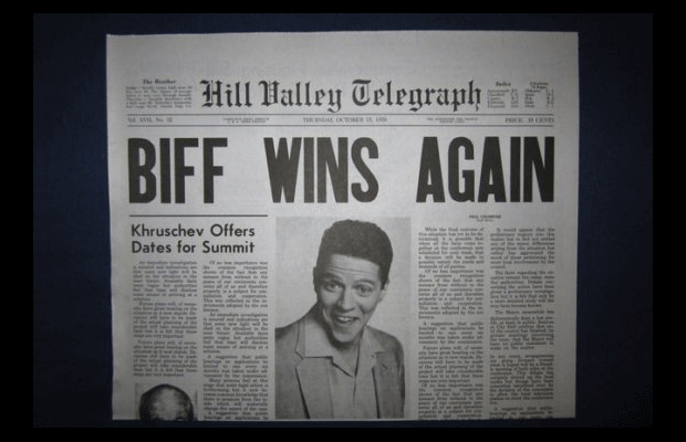 Biff Wins Again Funny Newspaper