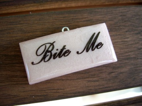 Bite Me Hanging Board Picture