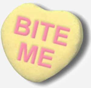 Bite Me Heart Candy