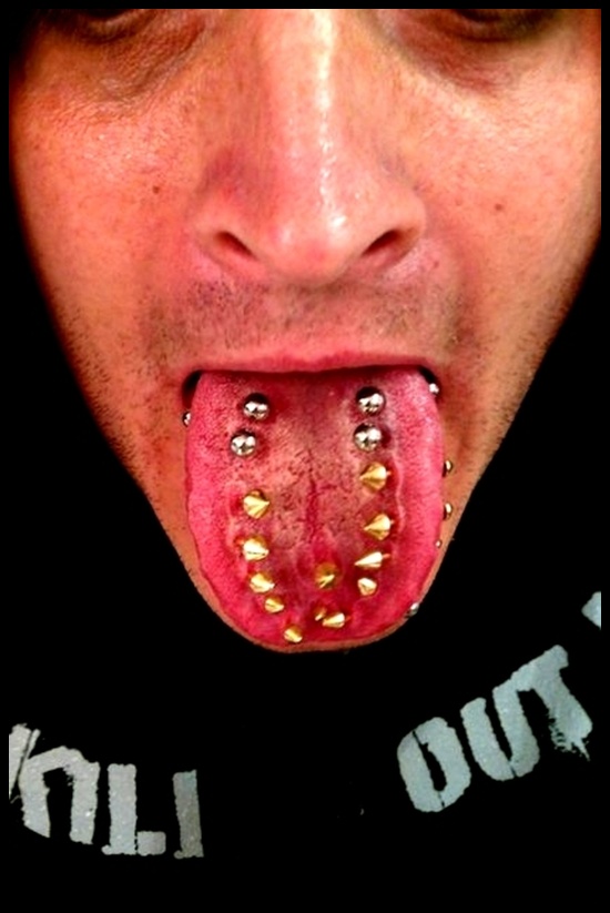 Extreme Tongue Piercing For Men