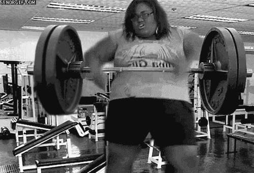Fat Girl Funny Weightlifter