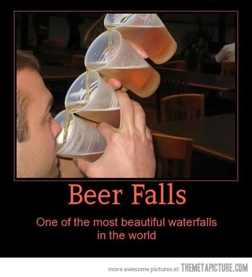 Funny Beer Falls Poster